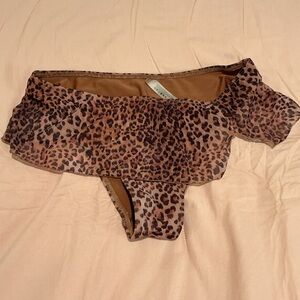 Chic Leopard Print Bikini Bottom